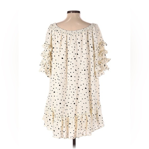 Vici Off The Shoulder Dotted Ruffle Detail Mini Dress - Picture 6 of 10